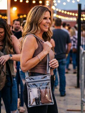 👜✨ Clear Crossbody Stadium Bag – Transparent PVC Purse | NFL Approved Event Bag